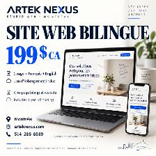 Site web bilingue 199 $ — hébergement 1 an inclus | Artek Nexus