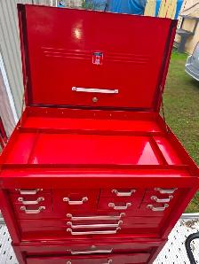 Mastercraft Full Depth 12 Drawers Red/Black Tool Chest USA Made1