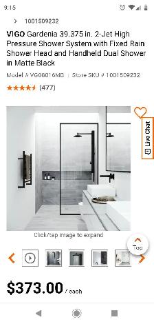 VIGO SHOWER SYSTEM (BLACK) - Photo 5