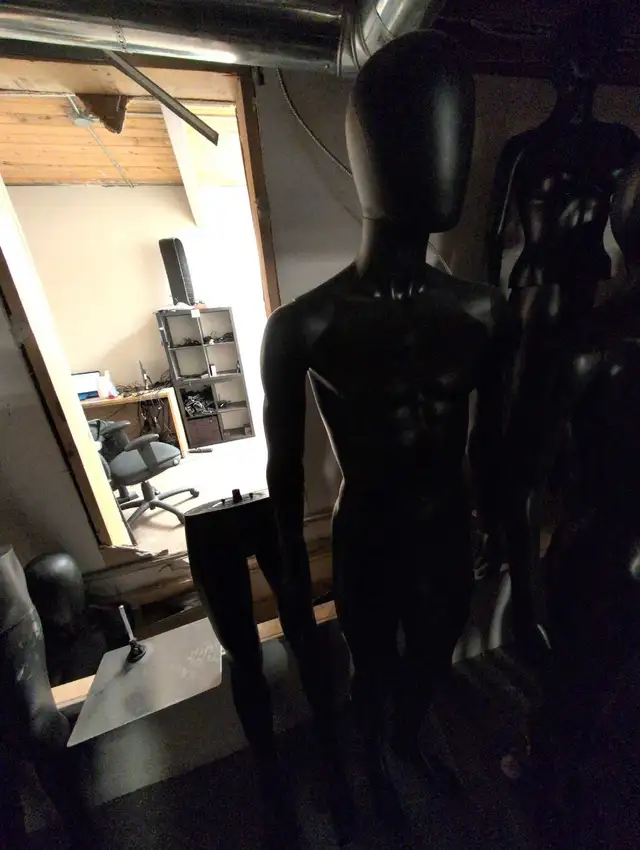 Male Matte Black Manikins