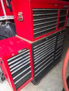 12 Drawer Craftsman Rolling Toolbox Tool Chest & 2 Side Cabinets