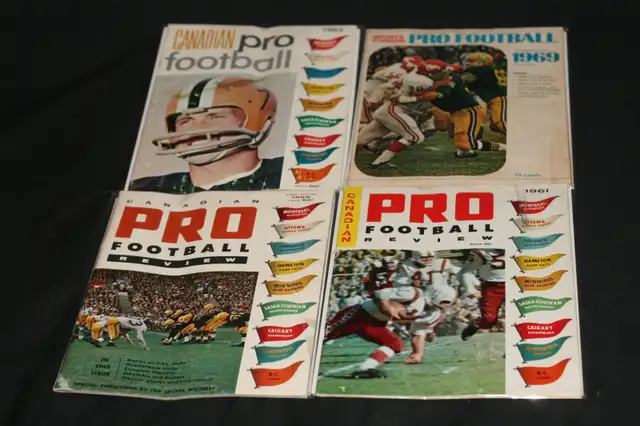 1960'S CANADIAN PRO FOOTBALL REVIEW MAGAZINES