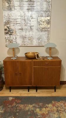 Mid century modern. Vintage. 2 lampes IKEA KVINTOL / Buffet TEAK - Photo 2