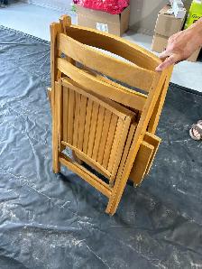 Folding wooden bistro set - Photo 3