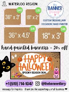 CUSTOM HAND-PAINTED BANNERS | Waterloo Region | 20% OFF