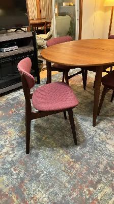Mid century modern TEAK TECK Dining room set. Table. Chairs chai - Photo 5