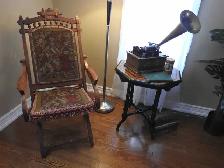 Antique victorian folding deck carpet chair 1890-1910 - Photo 2