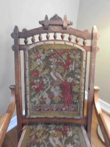 Antique victorian folding deck carpet chair 1890-1910 - Photo 3