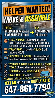 Handyman/ mover wanted