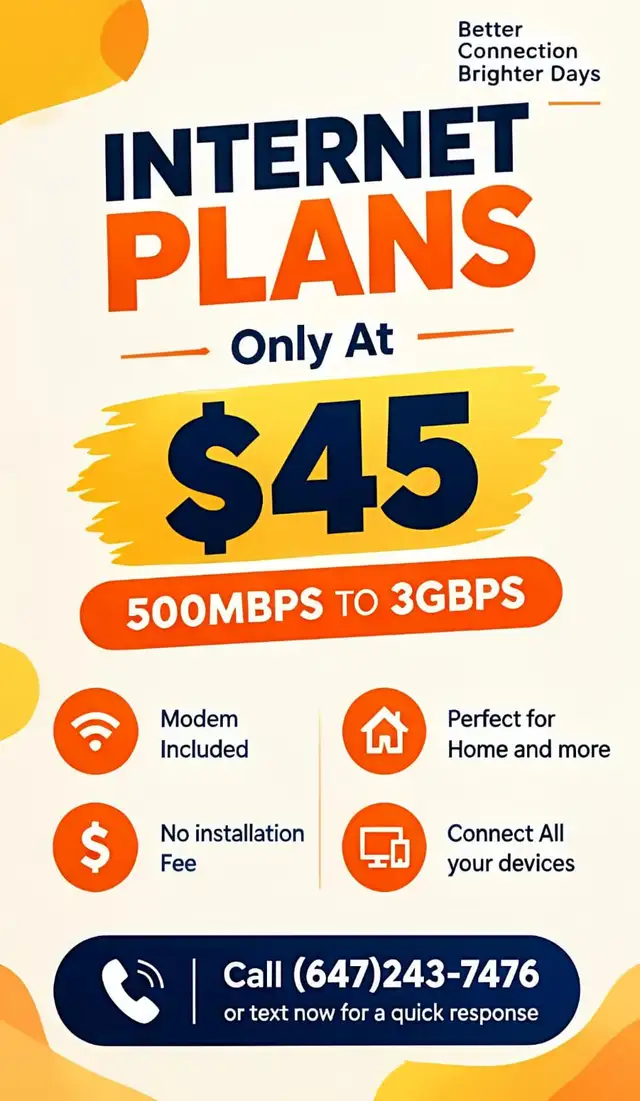 $45 Internet Deal