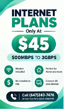 Affordable $45 Internet