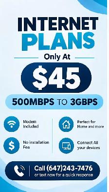 $45 High-Speed Internet