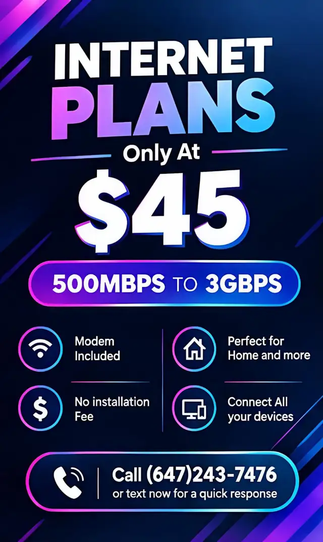 $45 Internet Special