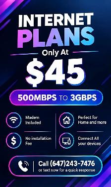 $45 Internet Special
