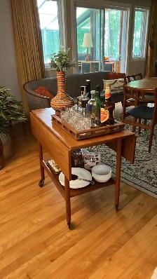 Mid century modern. TEAK TECK. Chariot de bar / dessert / table - Photo 9