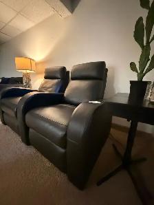 Black Leather 2-Piece Recliners - Photo 5