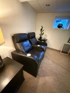 Black Leather 2-Piece Recliners - Photo 6