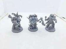Warhammer 40k 3 deathguard HERO'S plauge Marines Primed Gray