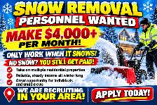 Snow Removal Personnel Wanted