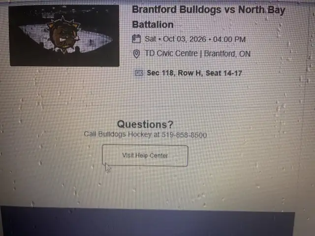 Brantford Bulldog Tickets
