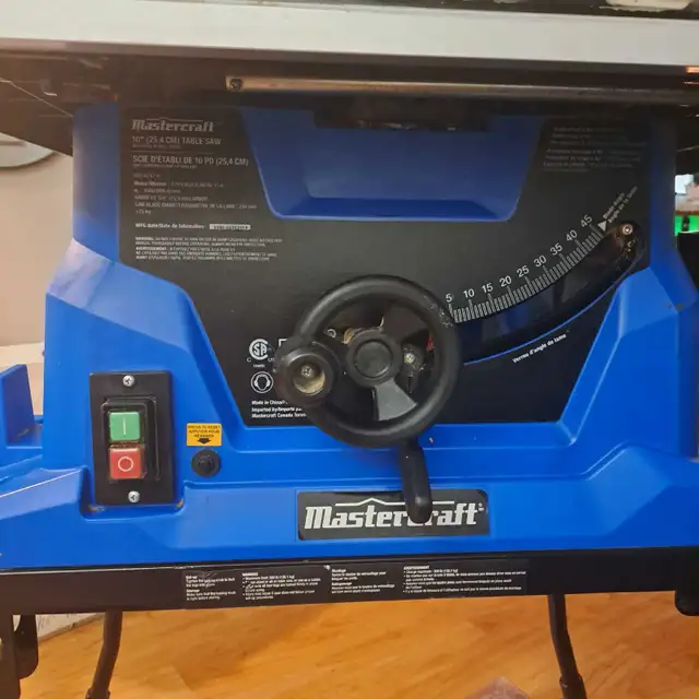 10 inch mastercraft folding  portable table saw