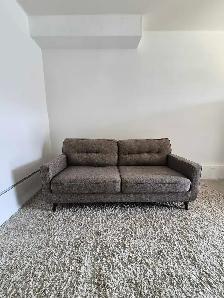 FREE DELIVERY J&R Furniture Tweed MCM 3 Seater Fabric Sofa Couch - Photo 3