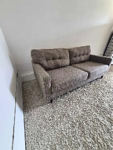 FREE DELIVERY J&R Furniture Tweed MCM 3 Seater Fabric Sofa Couch - Photo 7