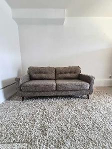 FREE DELIVERY J&R Furniture Tweed MCM 3 Seater Fabric Sofa Couch - Photo 8