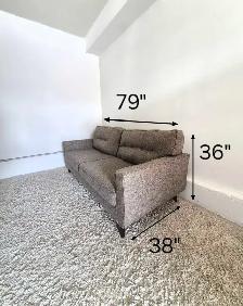 FREE DELIVERY J&R Furniture Tweed MCM 3 Seater Fabric Sofa Couch - Photo 10