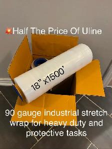 90 Gauge Heavy Duty Stretch Wrap 18' x 1500 ft — Pallet & Moving - Photo 4