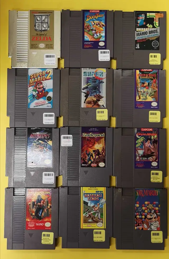 Cassettes Nintendo divers