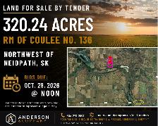LAND FOR SALE BY TENDER – RM OF COULEE NO. 136 – NEIDPATH, SK