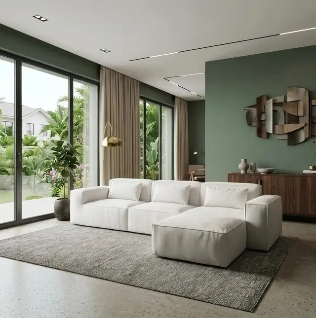Brand New 118.4' Modular Boneless Sofa with Chaise Special $509