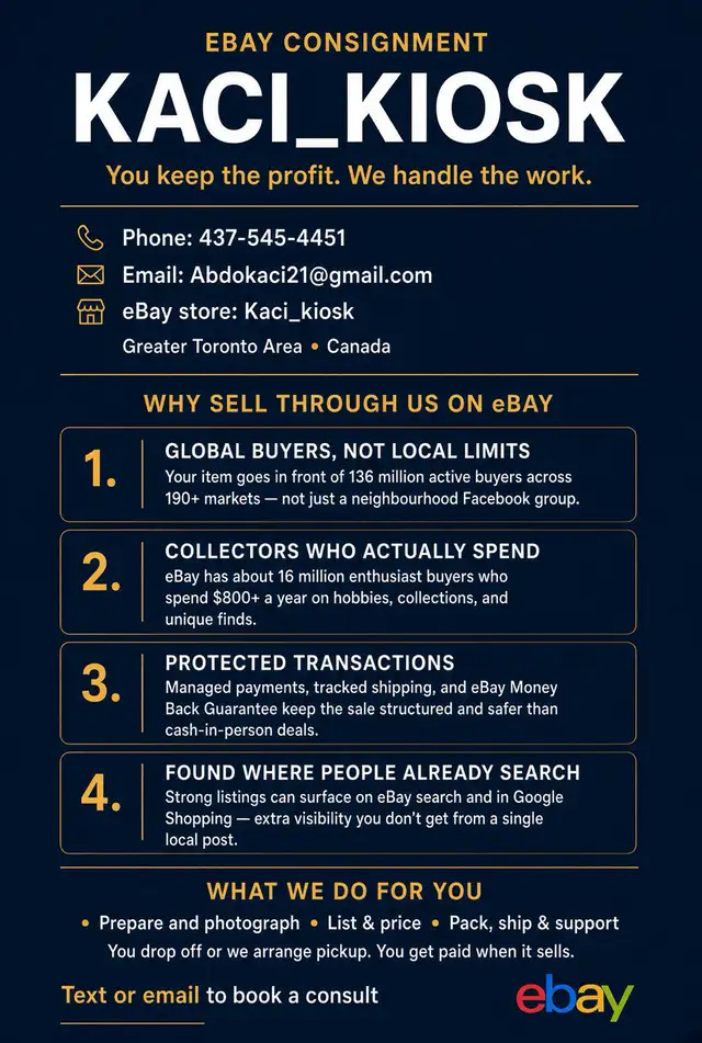eBay consignment – GTA | You keep the profit, we do the work