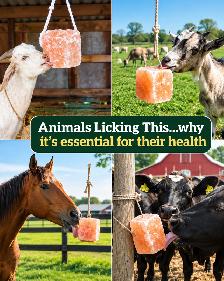 Natural Himalayan Pink Salt Lick Block for Horses, Cows, Goats &