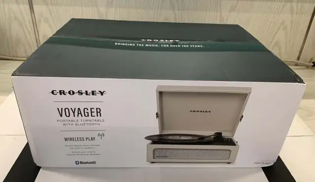 Crosley CR8017B-DU Voyager Record Player, Dune