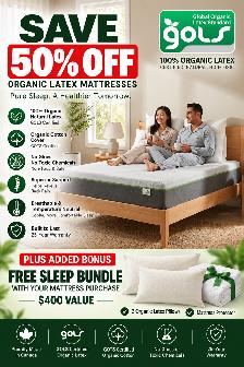ORGANIC LATEX MATTRESSES — FACTORY DIRECT PRICING