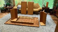 Mid century. TEAK TECK. TRÈS GRANDE Table. Chaises chairs. - Photo 9