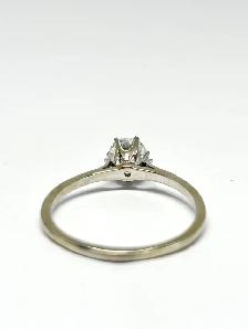 14k white Gold Solitaire Ring - Photo 3