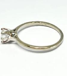 14k white Gold Solitaire Ring - Photo 4