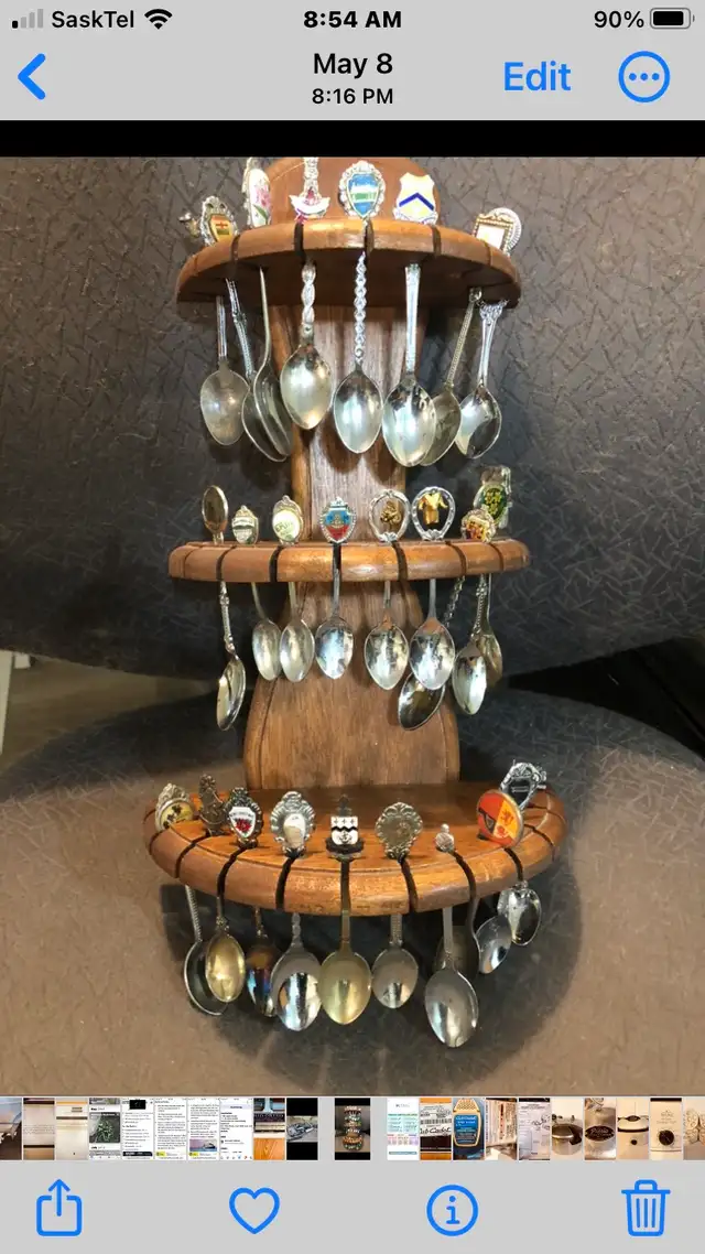 Souvenir spoons with stand