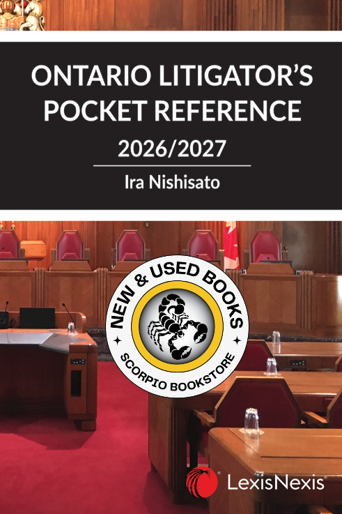 Ontario Litigator's Pocket Reference 2026/2027 9780433542445