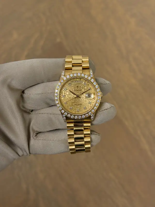 Rolex Presidential Day-Date Anniversary Dial Factory Diamonds 36