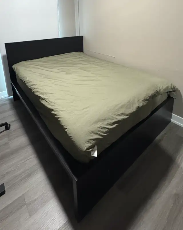 Bedframe Double/Full dark brown (IKEA) urgent and negotiable