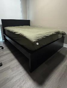 Bedframe Double/Full dark brown (IKEA) urgent and negotiable - Photo 2