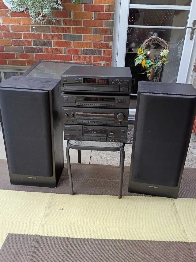 Stereo Receiver, Dual Cassette and CD Player