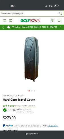 world of golf hard case travel cover - Photo 2