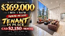 $369,000 M City 3 Condo | 1 Bed   Parking | Rented at $2,150