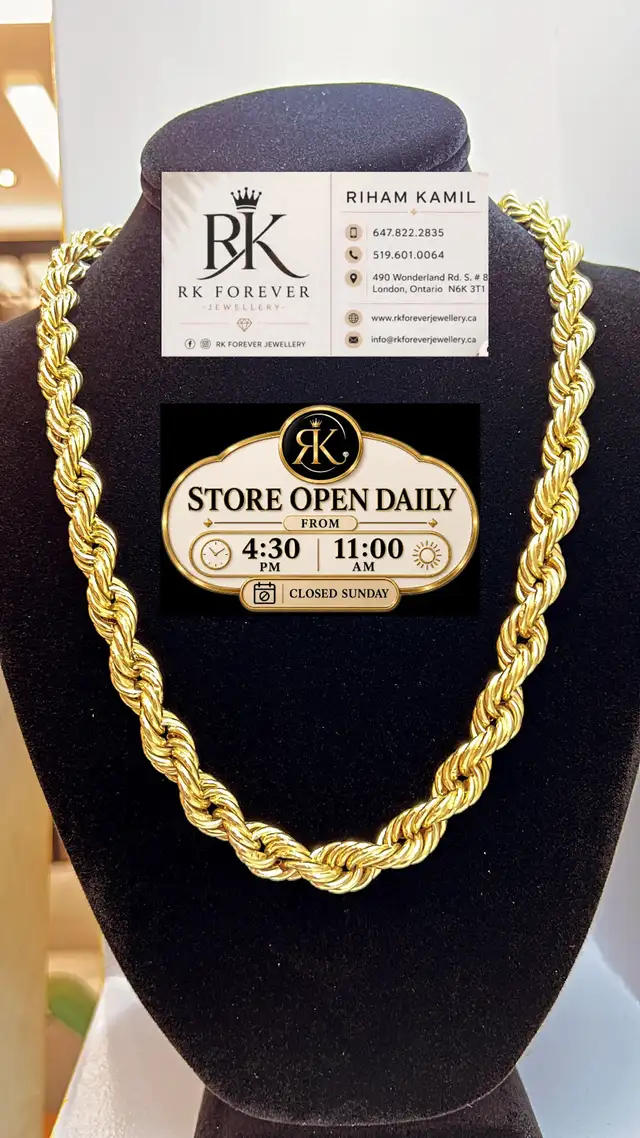10K  yellow Gold Rope Chain  # R 53