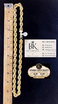 10K  yellow Gold Rope Chain  # R 53 - Photo 6
